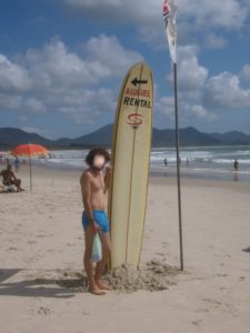 Learning how to surf in Floerinapolis