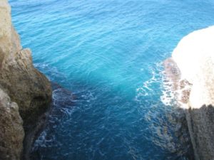 Looking down on the water - Rosh Hanikra