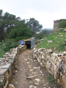 Guarding and watch post - this post watched over the valley was hit from an enemy mortar shell. 3 of Yehiam fighters were killed and on fighter-nurse was hit.