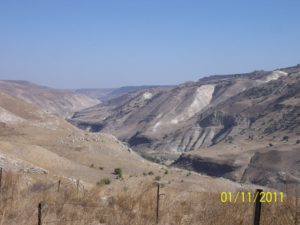 The Ruqqad here it marks the Israeli - Syrian border - Land mine