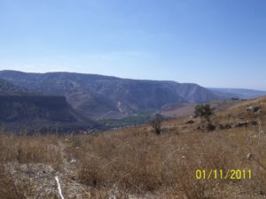 The Yarmouk River, here it marks the Jordanian - Israeli border - The Ruqqad