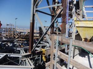 The formwork on top of the stack, a construction on it's on