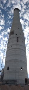 So this is how 248 meter looks from below - the stack from outside...