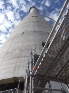 So this is how 248 meter looks from below - the stack from outside...