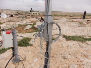 The cables are hold in case the turbine will need to be