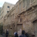 The main street of the first Jewish Neighborhood outside the walls "Harat Al-Yahud" Haifa in the Ottoman time