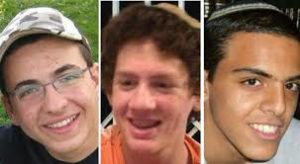 The three kidnapped teenagers - Naftali Frankel, Israeli Gilad Shaer and Israeli Eyal Yifrah - kidnapped teenagers
