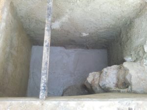 The Cistern after the first layer of plaster - Ramat Gan
