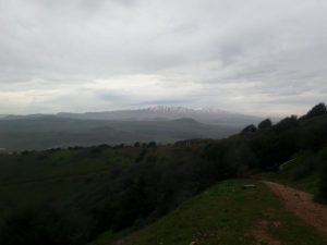 Looking north to Mount Hermon from the Bental Mount - volcanoes