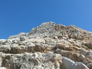 02072015-15 Inscription on the Western tower - An inscription at the top of the tower attests to its construction in the 627th year of the Hijra (1230)   -Nimrod Fortress!