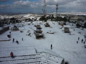 02222015-07 Old Tanks and APC of from different times of Harel Brigade - Snow