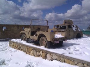 02222015-22 An Armored Vehicle and a Jeep of the Harel Armored Brigade from Independence War.