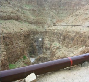 The floods streams in Kidronm Valley - Wadi Mishmar