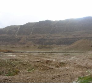 02272010A The streams going down the cliffs above the Dead Sea - Wadi Mishmar