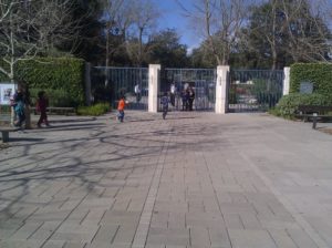 The entrance to Ramat Ha- Nadiv, A nature park and Rothschild family tomb.