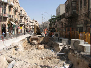 And the days we thought everybody looking for something in downtown Jerusalem - building the light train