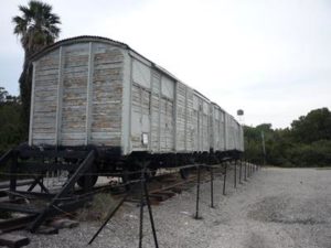 03182015-52s The train wagons that used to move the illegal immigrants to the camp. Atlit