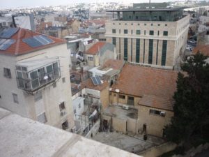 03192015-01 The view from Lev-Ram roof: A Yeshiva of one of the Ultra-Orthodox Jews groups.
