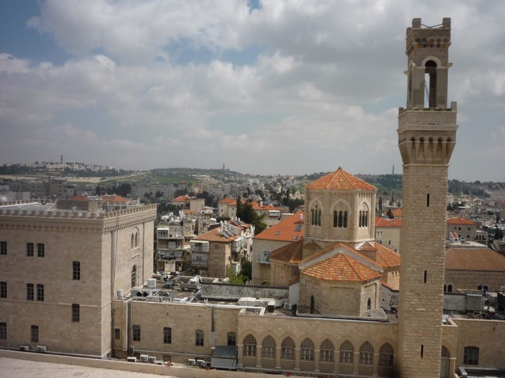 The view from Lev-Ram roof: The Italian hospital