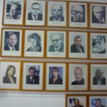 The pictures of all the Ministers of Education and the CEO.