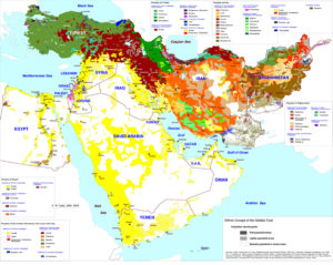 Map of Ethnic groups in Middle East today - Sykes and Picot