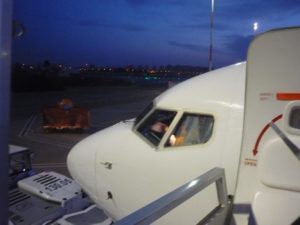 03272015-08 The cockpit of the Ukraine Airlines - Amsterdam