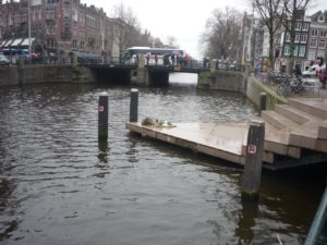 03282015-08 Homomonument - made of three Granite (pink rock) triangles that symbols the triangles pink patch gays had to wear under the Nazi regime in Netherlands