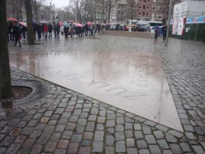 03282015-09 Homomonument - made of three Granite (pink rock) triangles that symbols the triangles pink patch gays had to wear under the Nazi regime in Netherlands