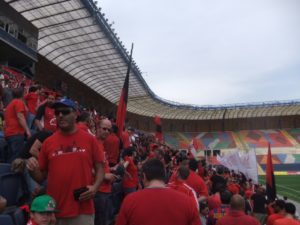 The red Tribune. A team in the third league brings 6,000 people to a game! - HAPOEL KATAMON