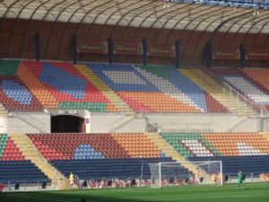 eddy Stadium (the south tribune is under construction and all the seats are replaced for the Under 21 Europe Championship that about to take place in Israel.