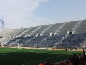 eddy Stadium (the south tribune is under construction and all the seats are replaced for the Under 21 Europe Championship that about to take place in Israel.