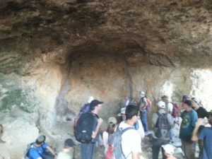 Like many other castles, the hill is full of cisterns. - Shuqba cave