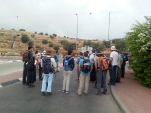 The group is gathering around Hezi our guide