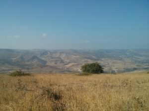 Gilad Mountains and the valley of the Yarmuk river.