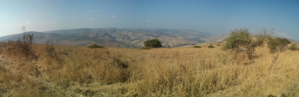 Gilad Mountains and the valley of the Yarmuk river.