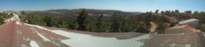 The view from the roof of the house of Atzva parents, the line in the middle of the hills is the road to the spring. - Terror