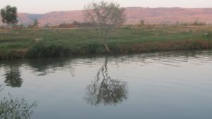 The Jordan river on which we parked in our family trip