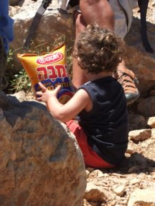 A Bamba snack bag we took up to the mountain to see how it swells. The kid stole it from us and brought to his mother to open it for him :-) - family trip