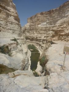 The canyon over the waterfall, - Ein Ovdat