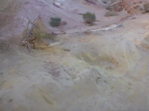 We decided to sleep on the stream that goes out of the Big Maktesh, that place called "Colorful sands" - you can guess why =)