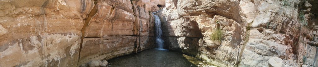 And the cherry in the cream - Arogot waterfall. Unlike the one in En Ovdat, we can get into it =) - Ein Gedi