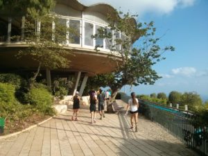 The unique building of the "Rondo" restaurant