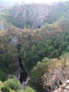 Škocjanske cave and the church above it