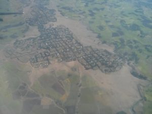 A random Ethiopian village from the plane. - time