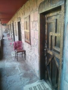 Our room door in Asheten mariam hotel in Lalibela - time