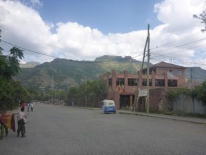 Lalibela on the slopes of the mountains above it, Were asheten maryam sits. time