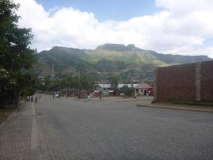 Lalibela on the slopes of the mountains above it, Were asheten maryam sits. time