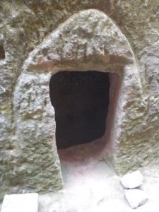 Bet Uraiel and Adam tomb inside. outside Biete Golgotha Mikael church - Monolithic Churches