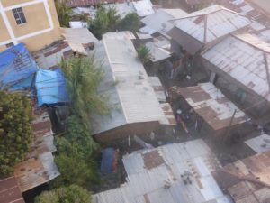 Gondar from the balcony of the room in the hotel - new buildings and slams. - hungry
