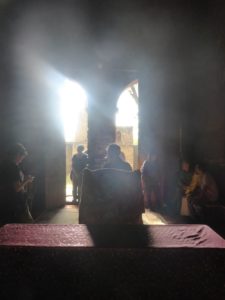 Inside the church